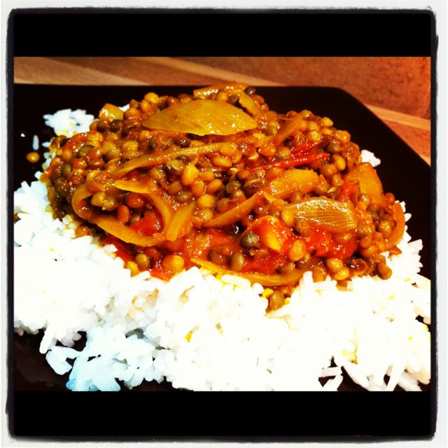 Lentilles aux curry à l'Indienne