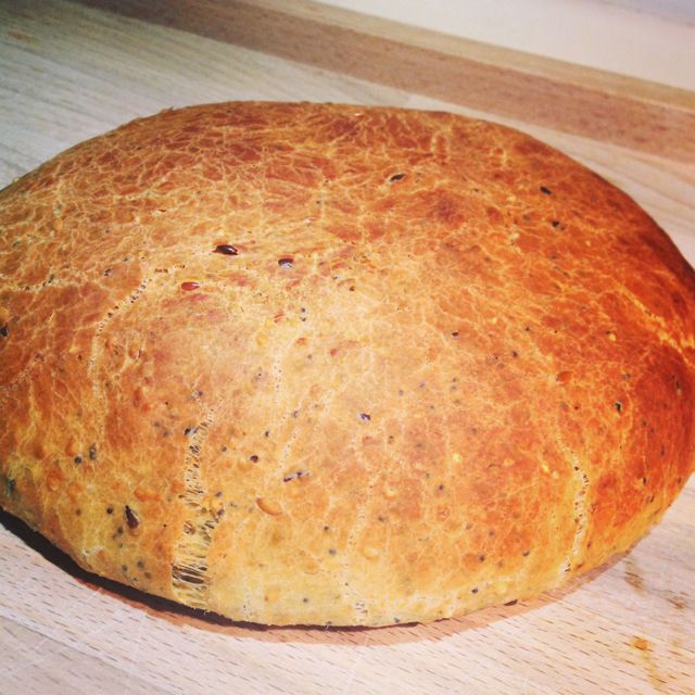 Pain aux graines à l'huile d'olive