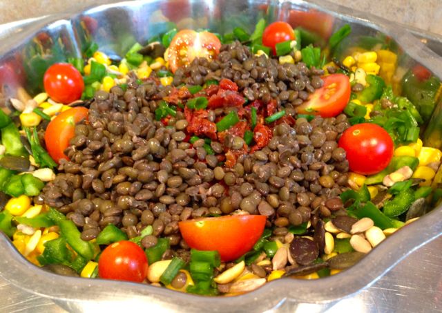 Lentilles vertes du Puy à la Mexicaine