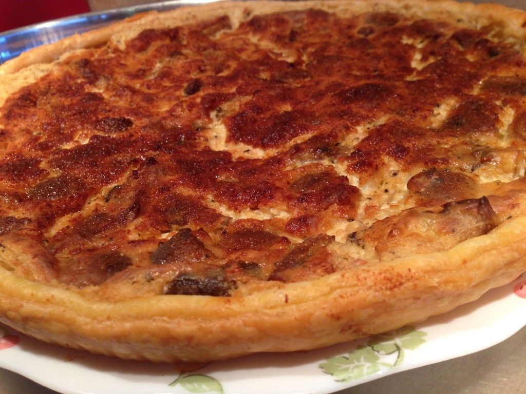 Quiche végétale Oignons Champignons