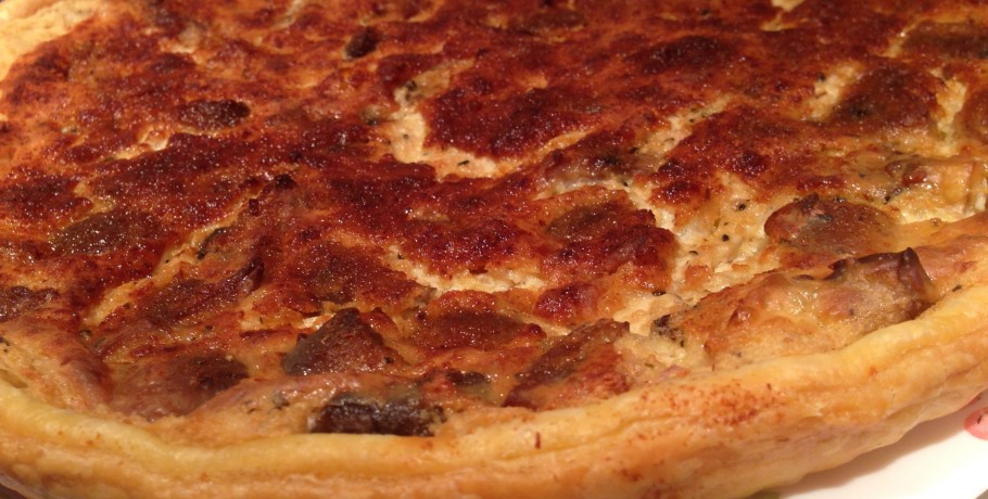 Quiche végétale Oignons Champignons