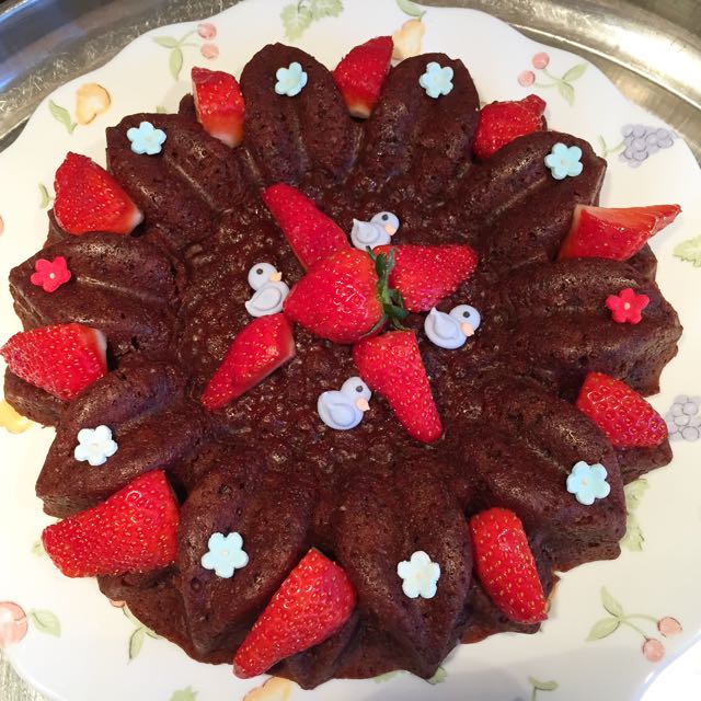 Gâteau fraises choco