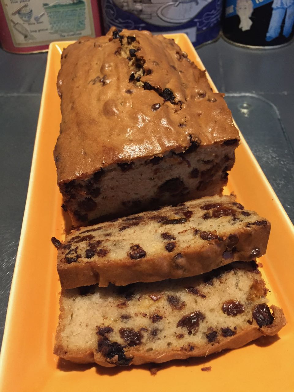 Cake raisins secs pépites de chocolat